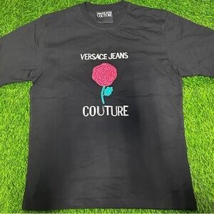 Versace Jeans Couture Rose Men’s Black T-Shirt Size Medium
